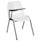 Flash Furniture White Ergonomic Shell Chair with Right Handed Flip-Up Tablet Arm RUT-EO1-WH-RTAB-GG - alternate 3
